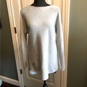 Michael Kors Grey Sweater Tunic.  Size S. Zip Up Back. Long Sleeves